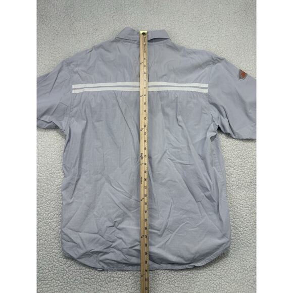 Harley Davidson Shirt Mens Large Gray Snap Button Short Sleeve Pockets Ripstop - Picture 7 of 7